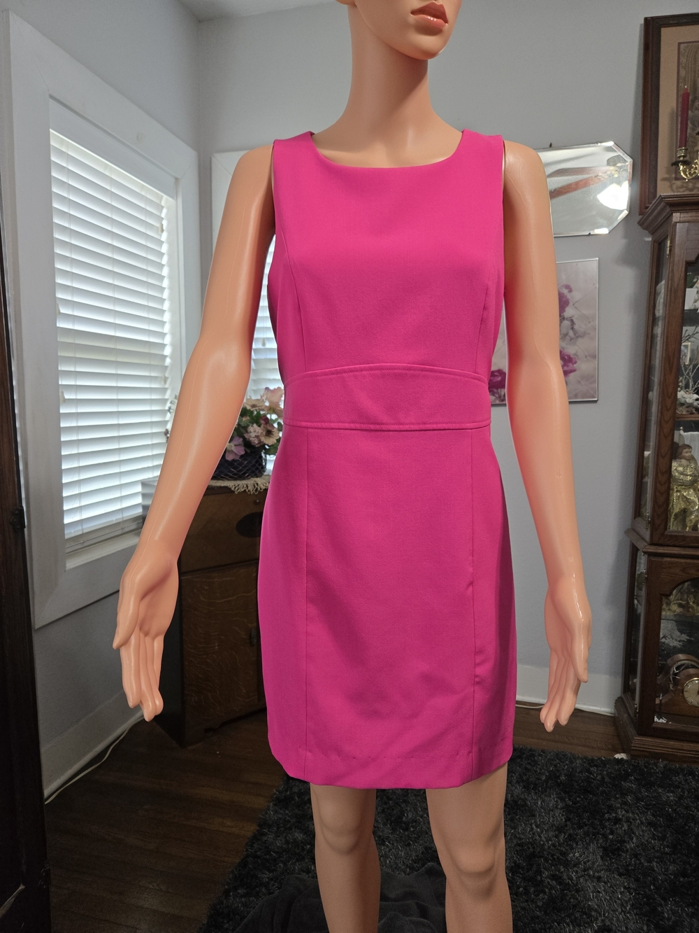 Evan Picone Fuchsia Sleeveless Sheath Mini Dress